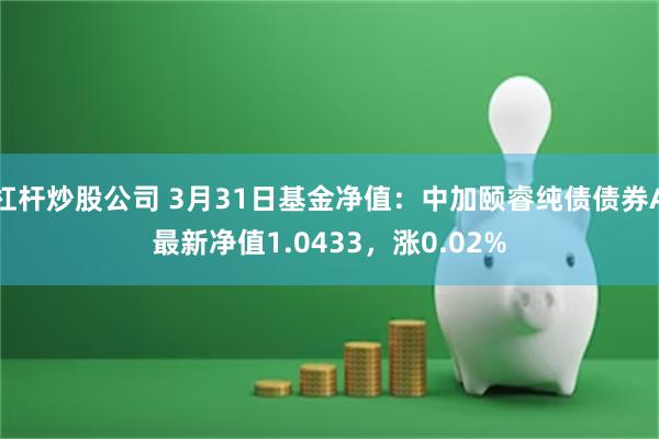 杠杆炒股公司 3月31日基金净值：中加颐睿纯债债券A最新净值1.0433，涨0.02%