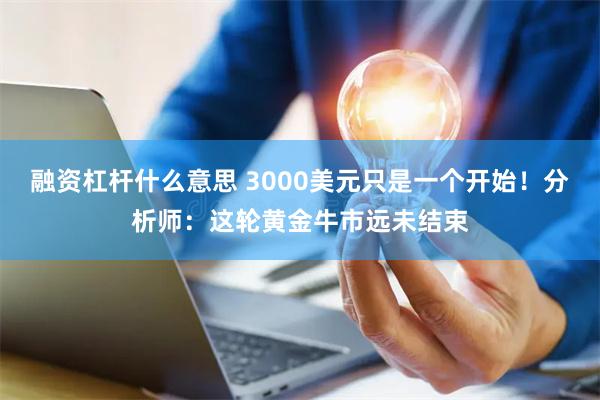 融资杠杆什么意思 3000美元只是一个开始！分析师：这轮黄金牛市远未结束
