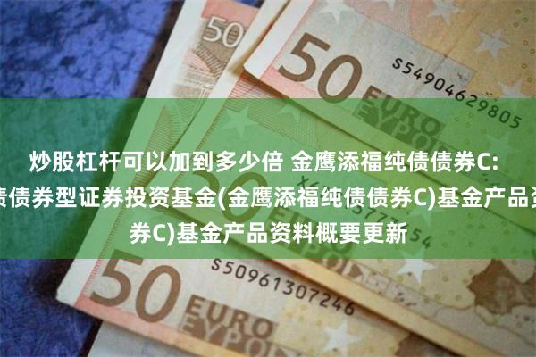 炒股杠杆可以加到多少倍 金鹰添福纯债债券C: 金鹰添福纯债债券型证券投资基金(金鹰添福纯债债券C)基金产品资料概要更新